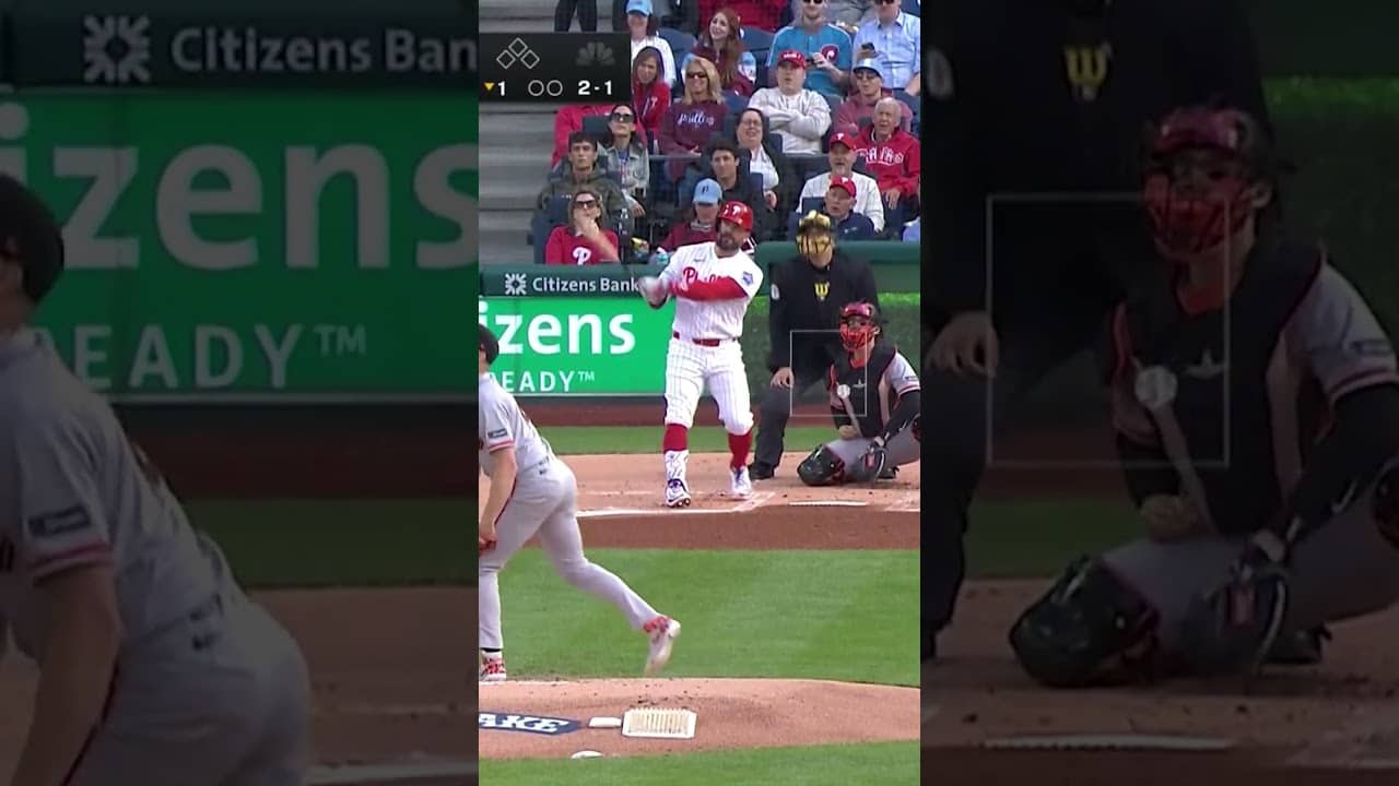 Trea Turner and Kyle Schwarber start Game 2 of the Phillies' doubleheader with a bang! 💥