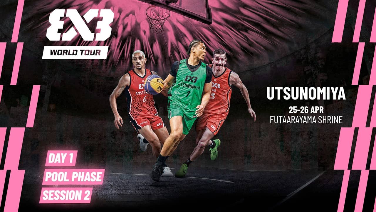 LIVE 🔴 FIBA #3x3WorldTour Utsunomiya Opener 2026 | Pool Phase - Session 2 | #3x3Basketball