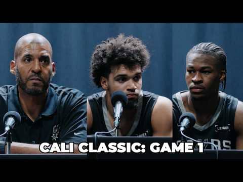 Cali Classic, Game 1: Spurs Coach Corliss Williamson, Ja'Kobi Gillespie, Miles Kelly