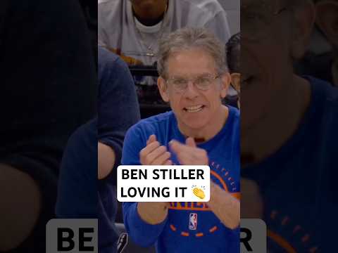 Jalen Brunson hits the transition three and Ben Stiller loves it