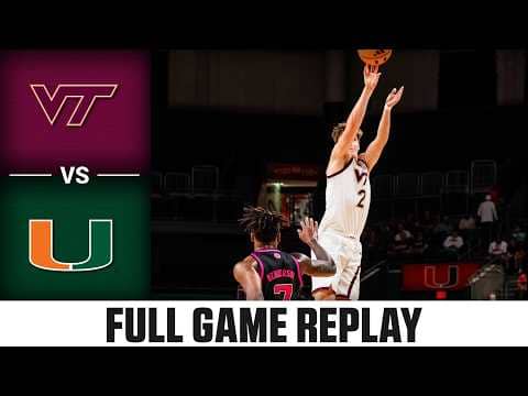 Virginia Tech vs. Miami Full Game Replay | 2025-26 ACC Men's Basketball