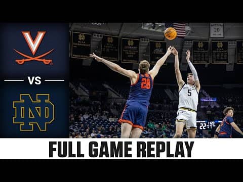 Virginia vs. Notre Dame Full Game Replay | 2025-26 ACC Men's Basketball