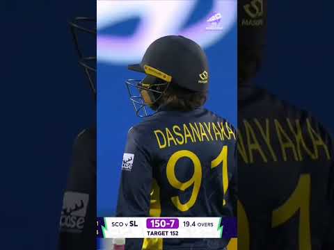 Nilakshika Silva in another last-over thriller to guide Sri Lanka to a win against Scotland!