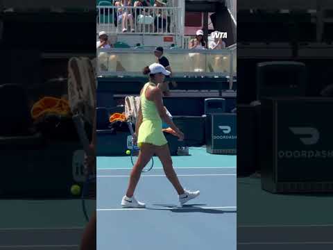 Locked in 🔒 Madison Keys is into the next round in Miami! #MadisonKeys#WTA #MiamiOpen #Tennis