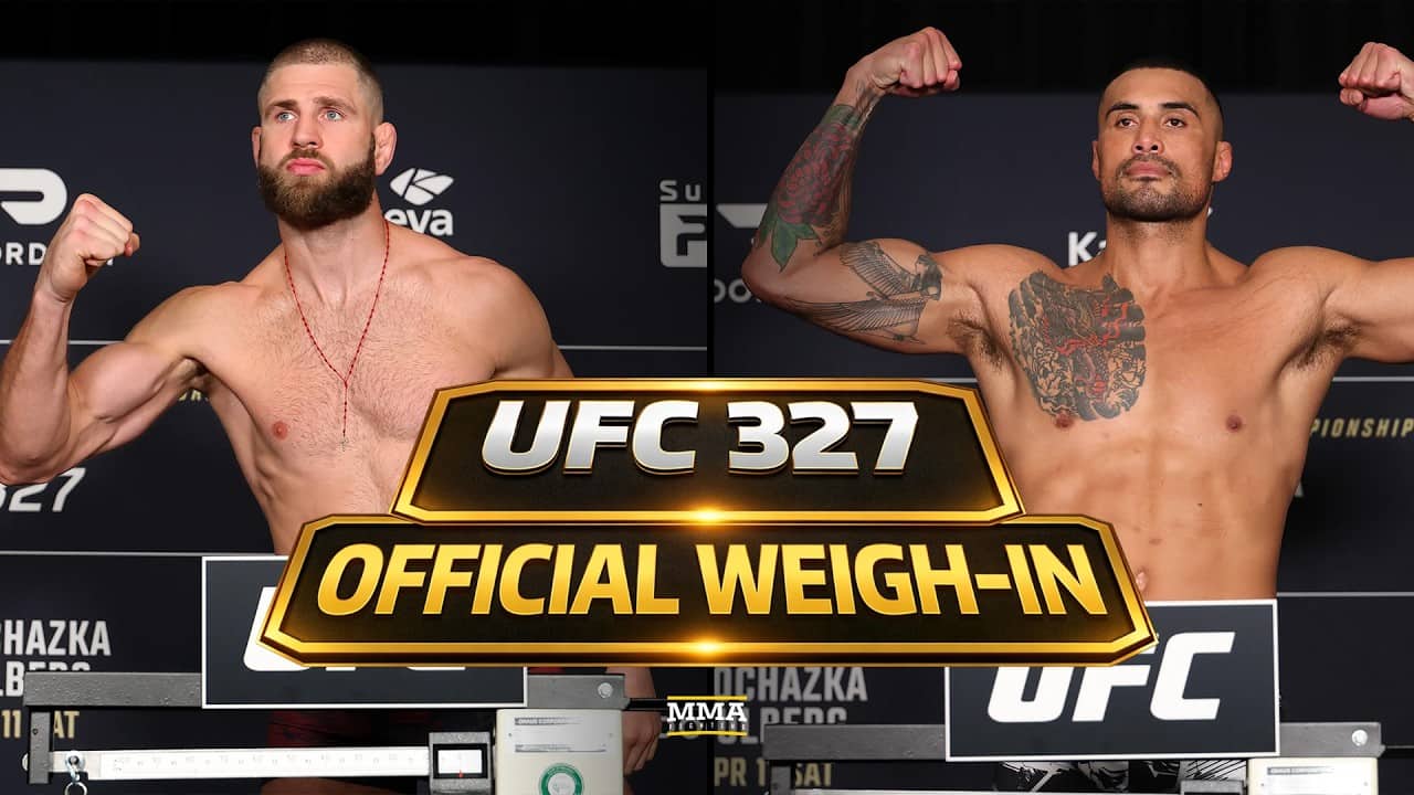 UFC 327 Official Weigh-Ins: Jiri Prochazka And Carlos Ulberg Make Championship Weight | MMA Fighting