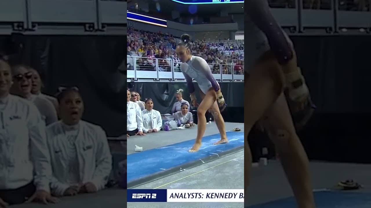 Kailin Chio scores a 9.9625 on vault at 2026 NCAA gymnastics semis