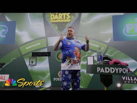 Crowd favorite Ricky Evans wins his first round at World Darts Championship | NBC Sports