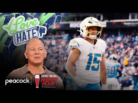 Ladd McConkey, Jaylen Waddle lead Week 10 pass catchers | Fantasy Football Happy Hour | NFL on NBC