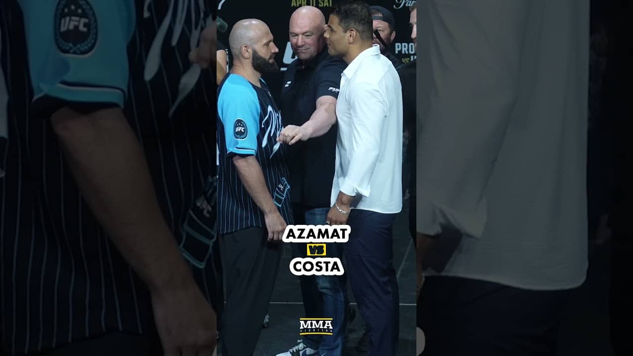 Paulo Costa vs. Azamat Murzakanov HEATED faceoff with Dana White in the middle | MMA Fighting
