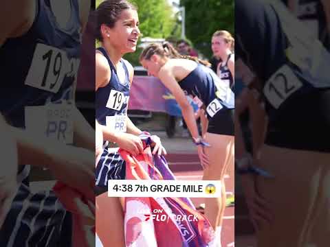 7th Grader Angie Alder runs a 4:38.25 MILE!!