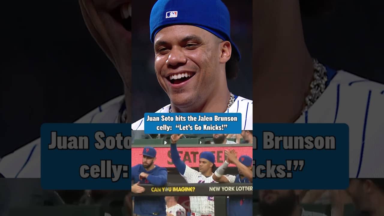 Juan Soto paid tribute to Jalen Brunson after a HR: "We gotta keep cheering for the Knicks!" 🔥