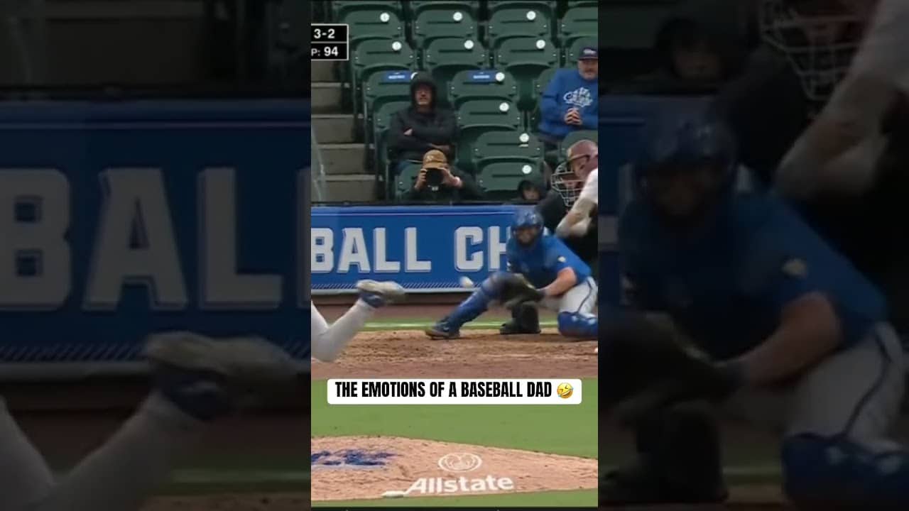 Eddie Smink’s dad was feeling all the emotions before he got out of a bases loaded jam 😅 #baseball