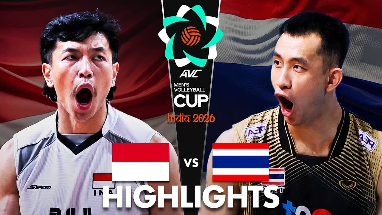 Indonesia 🇮🇩 vs Thailand 🇹🇭 | Highlights | AVC Mens Cup 2026