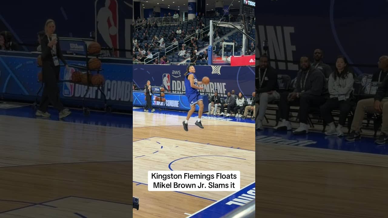 Kingston Flemings & Mikel Brown Jr attempt some wild dunks at the NBA Combine