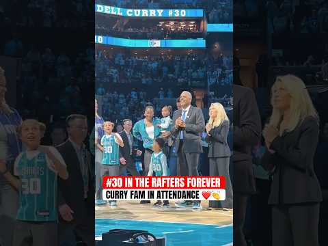 Dell Curry’s number 30 is forever in the rafters in Charlotte 👏