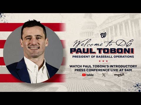 Paul Toboni Introductory Press Conference | Washington Nationals | President of Baseball Operations