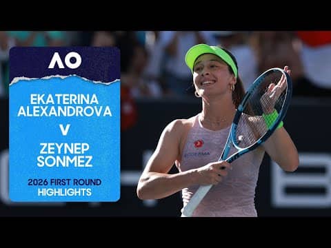 Ekaterina Alexandrova v Zeynep Sonmez Highlights | Australian Open 2026 First Round