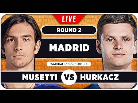 MUSETTI vs HURKACZ • ATP Madrid 2026 • LIVE Tennis Watchalong