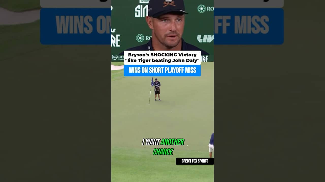 😱 Bryson WINS on WILD Missed Putt #shorts