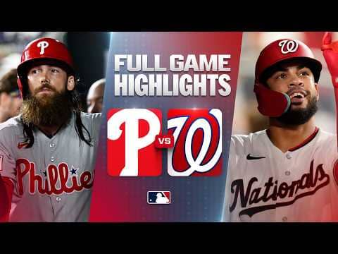 PHILLIES vs. NATIONALS Full Game Highlights (6/22/26) | MLB Highlights