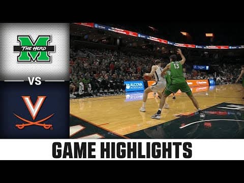 Marshall vs. Virginia Game Highlights | 2025-26 ACC Men's Basketball