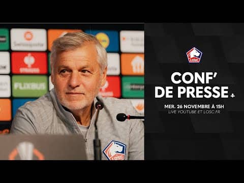 Suivez la conférence de presse avant LOSC - Dinamo Zagreb en Europa League 🎙️