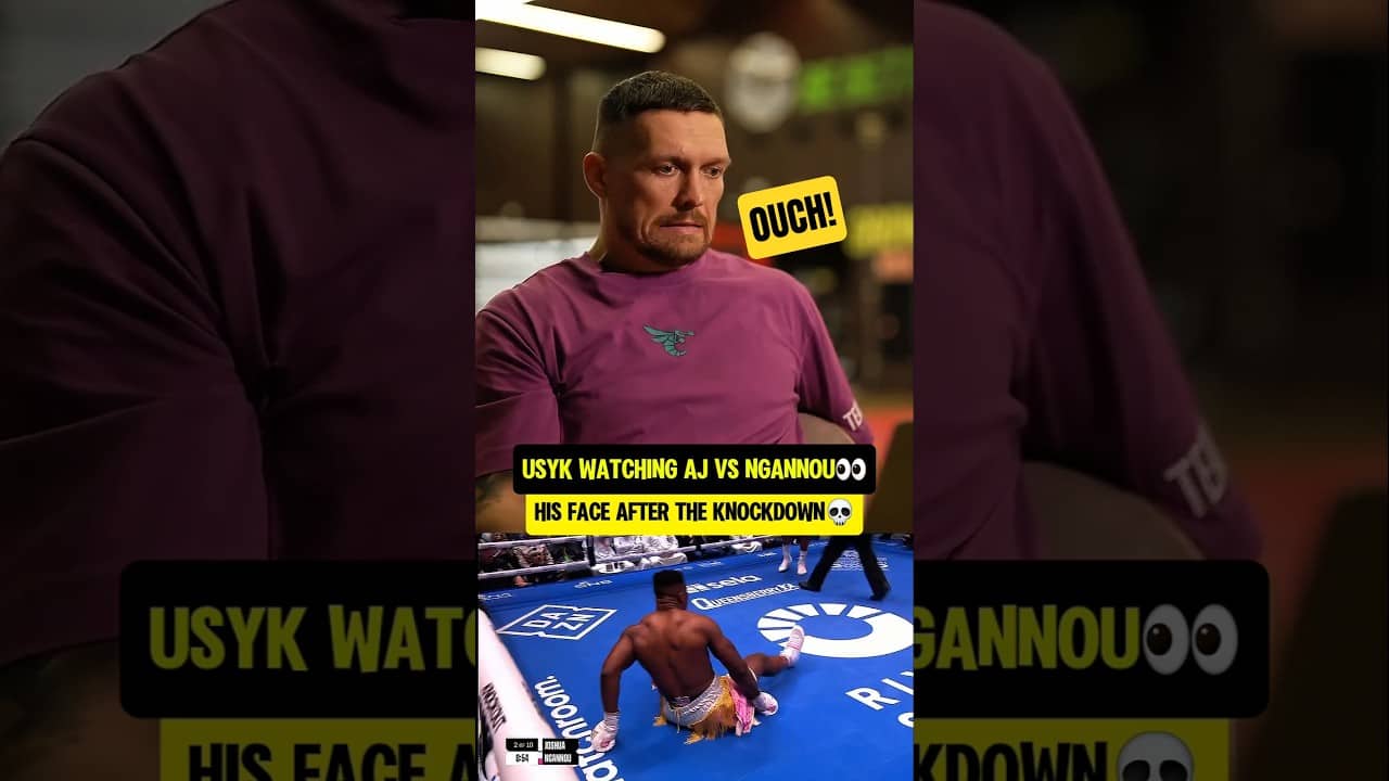 Usyk reaction to AJ vs Ngannou👀