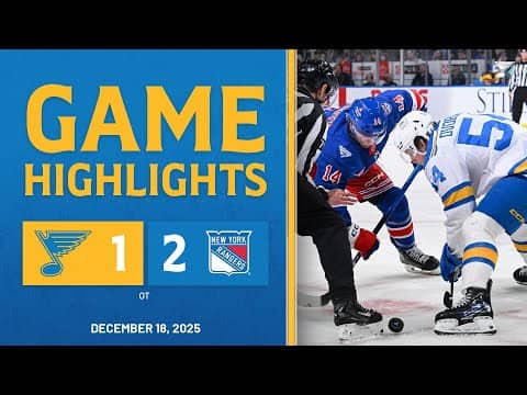 Game Highlights: Rangers 2, Blues 1 (OT)