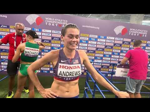 Josette Andrews reacts after making Worlds final and also talks about Cole Hocker DQ