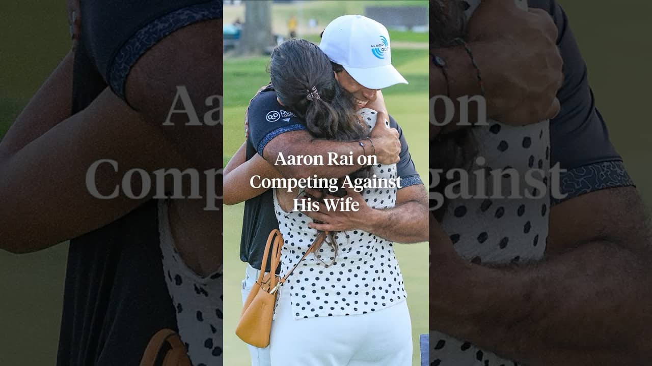 Aaron Rai’s wife is also a professional golfer. Sounds like he’s got tough competition at home 😂