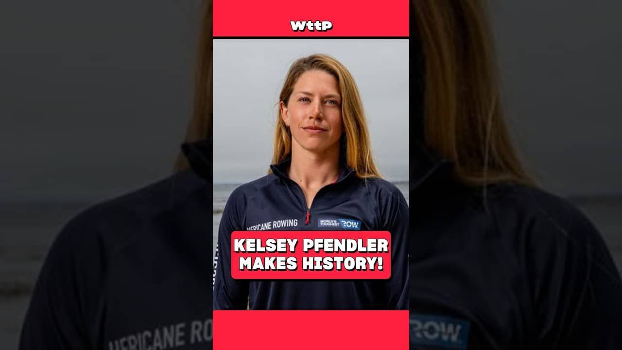 Kelsey Pfendler sets two world records after a historic 43-day solo Pacific row.
