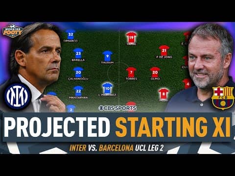 PROJECTED STARTING XI | Inter vs. Barcelona CHAMPIONS LEAGUE Semifinal Match PREVIEW | Morning Footy
