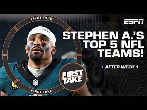 Stephen A.'s TOP 5 NFL teams after WEEK 1 📈 | First Take