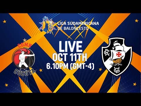 LIVE - Motilones v Vasco da Gama | Liga Sudamericana de Baloncesto FIBA 2025  | Group Phase