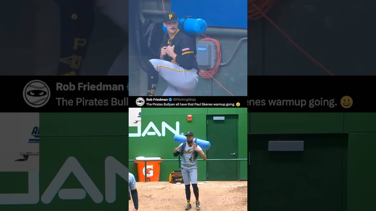 The Pirates Bullpen all have that Paul Skenes warmup going. 😀