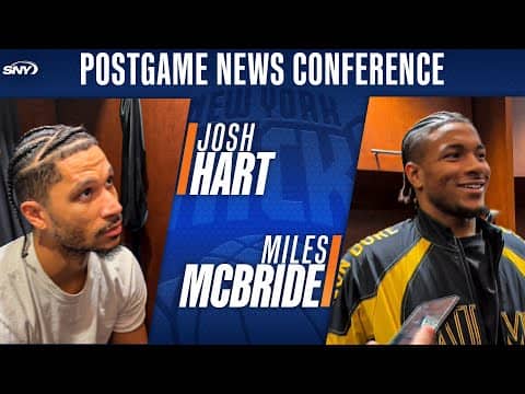 Josh Hart and Miles McBride talk starting in Knicks gritty win over Milwaukee