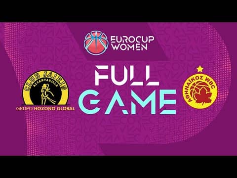 LIVE - Hozono Global Jairis v Athinaikos Qualco | EuroCup Women 2025-26 | Play-Off Round 1