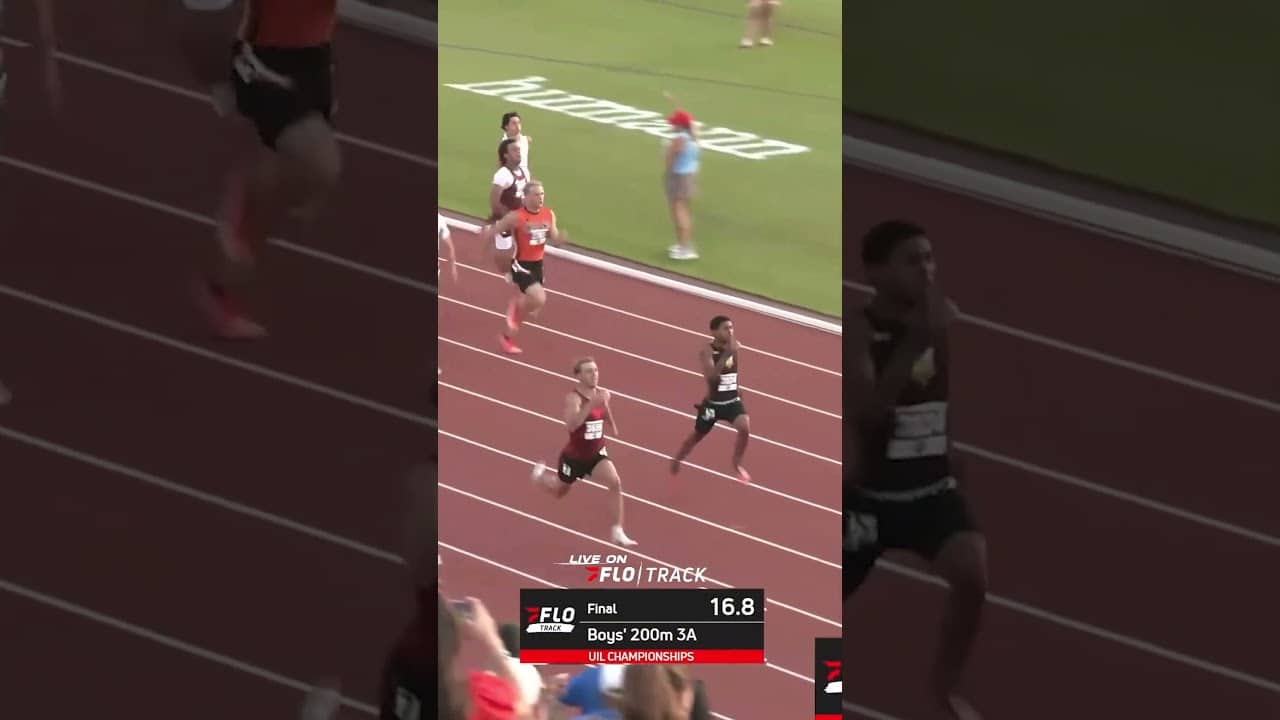 Camden Capehart doubled back to take the UIL Texas State 3A 200m Title in 20.48 (+2.4).