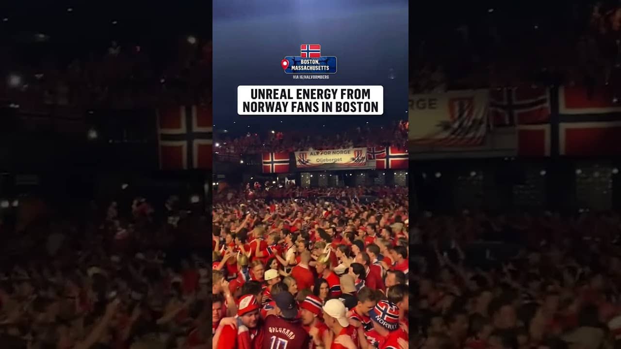 Norway fans are ready to face France in Boston 🇳🇴