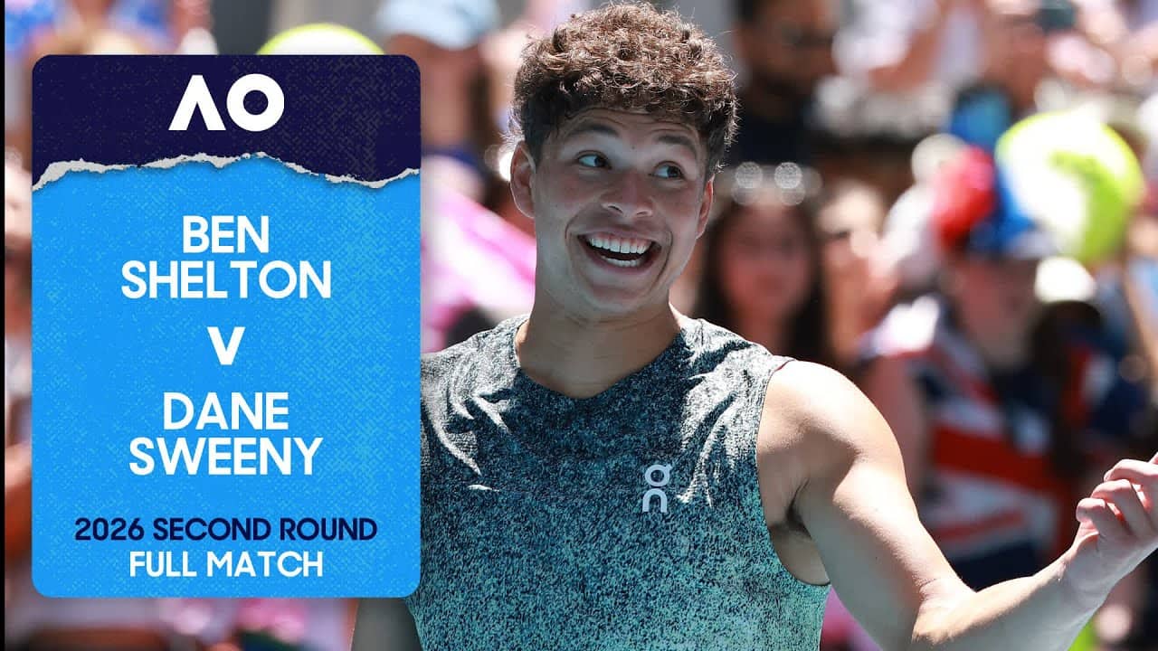 Ben Shelton v Dane Sweeny Full Match | Australian Open 2026 Second Round