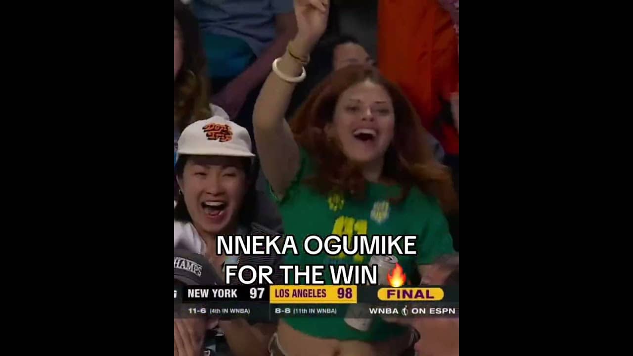 Nneka wins the 30th anniversary game at the buzzer for the Sparks⚡️😤