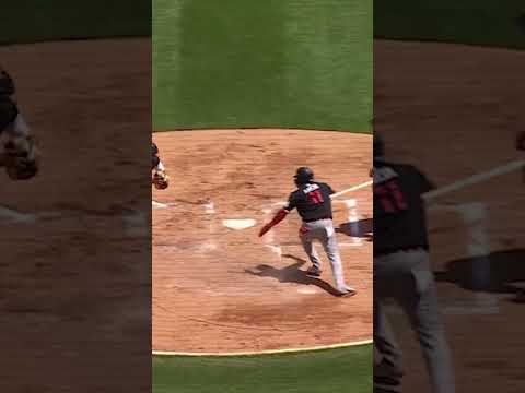 In his first game Rikuu Nishida nabs Orlando Arcia at home 🤯