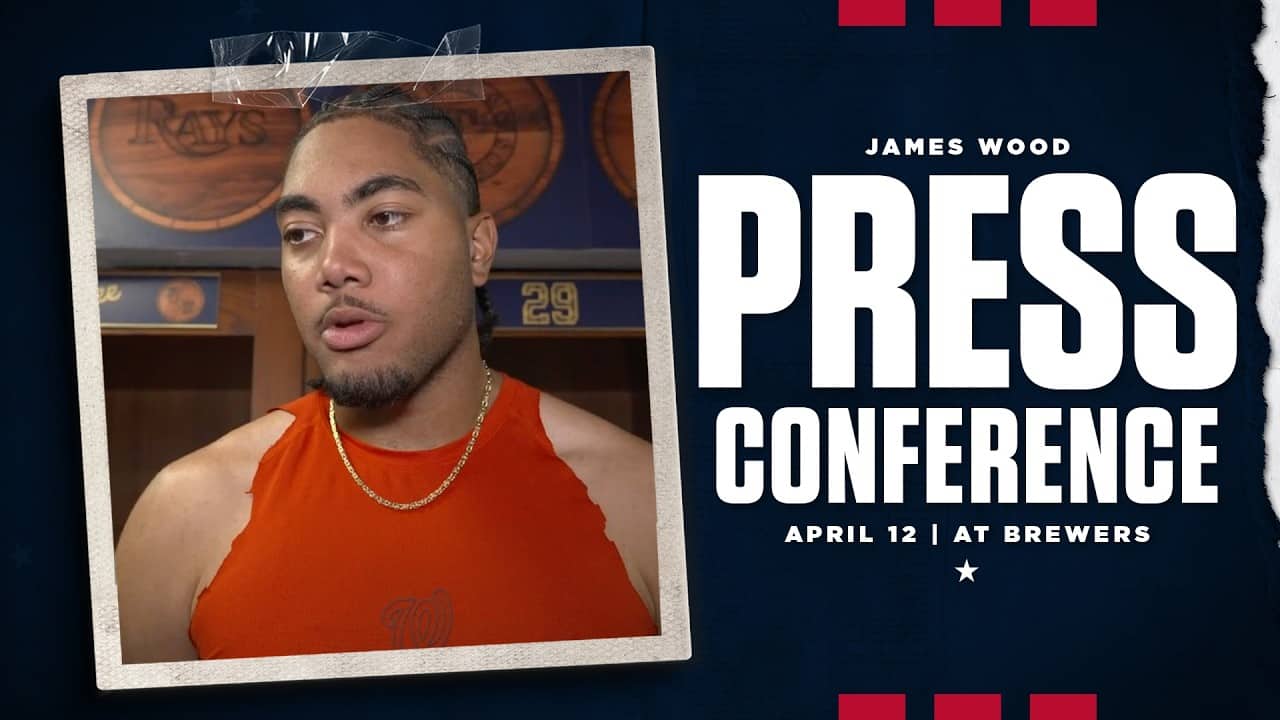 James Wood On Sweeping Milwaukee, Clubhouse Mentality | Press Conference | Nationals at Brewers