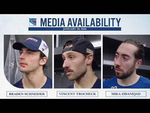 NYR at NYI: B. Schneider, V. Trocheck & M. Zibanejad Postgame Media Availability | Jan. 28, 2026