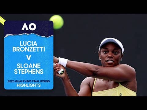 Lucia Bronzetti v Sloane Stephens Highlights | Australian Open 2026 Qualifying Final Round