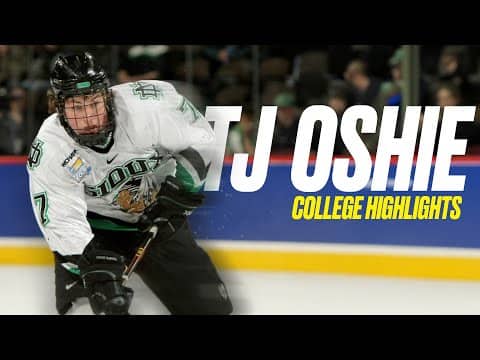 TJ Oshie college hockey tournament highlights at North Dakota