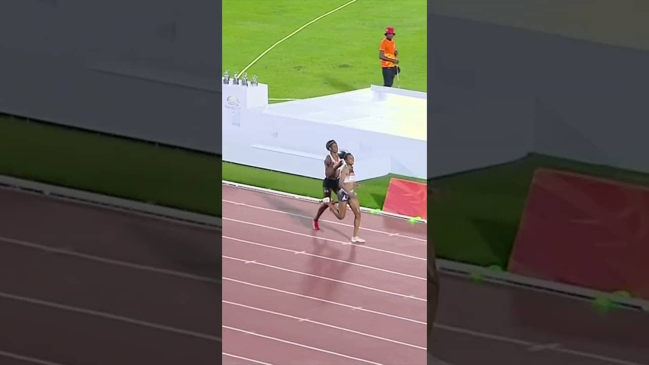 Nigist Getachew crosses first in the women's 800m 🏃 1:58.79 in Nairobi #ContinentalGoldTour