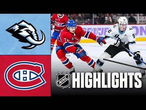 NHL Highlights | Mammoth vs. Canadiens | November 08, 2025
