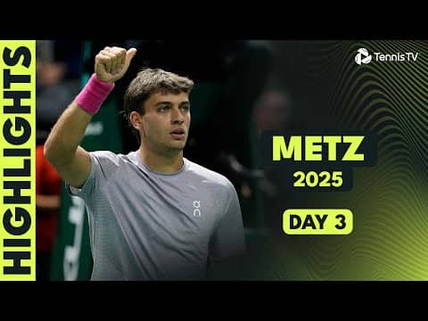 Moutet Takes On Vukic; Cobolli & Sonego Clash I Metz 2025 Day 3 Highlights