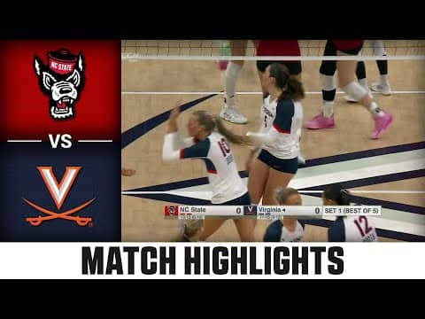 NC State vs. Virginia Match Highlights | 2025 ACC Volleyball